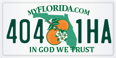 FL license plate 4041HA