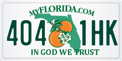 FL license plate 4041HK