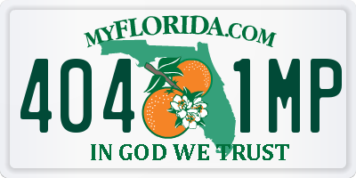 FL license plate 4041MP