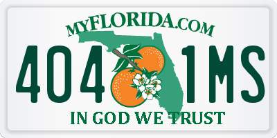 FL license plate 4041MS