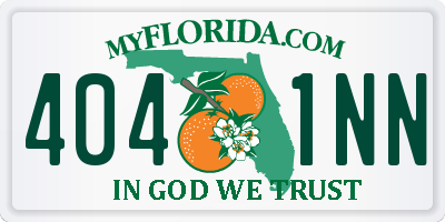 FL license plate 4041NN