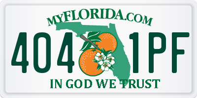 FL license plate 4041PF