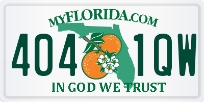 FL license plate 4041QW