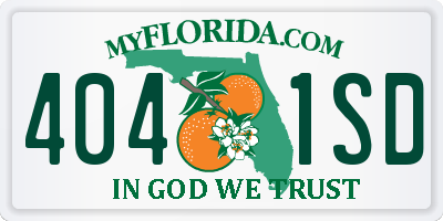 FL license plate 4041SD