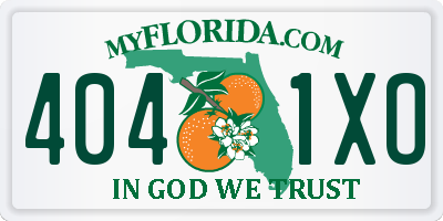 FL license plate 4041XO