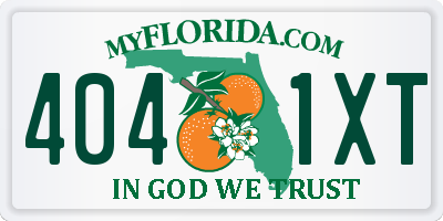 FL license plate 4041XT