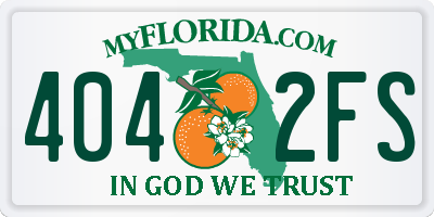 FL license plate 4042FS