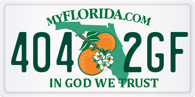 FL license plate 4042GF