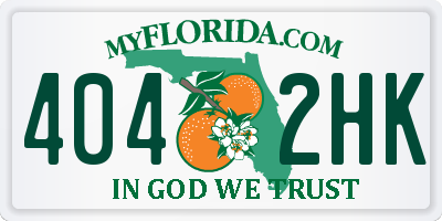 FL license plate 4042HK