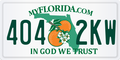 FL license plate 4042KW