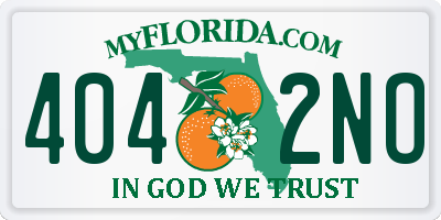 FL license plate 4042NO