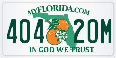 FL license plate 4042OM