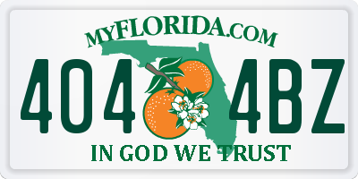 FL license plate 4044BZ