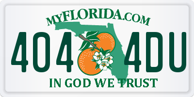 FL license plate 4044DU