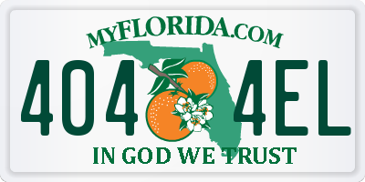 FL license plate 4044EL