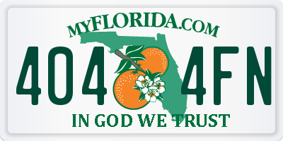 FL license plate 4044FN