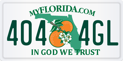 FL license plate 4044GL