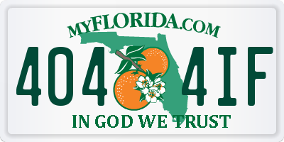 FL license plate 4044IF