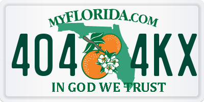 FL license plate 4044KX