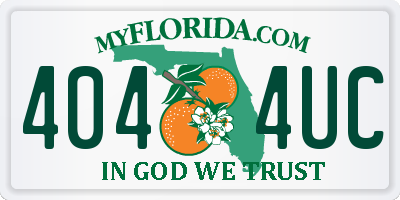 FL license plate 4044UC