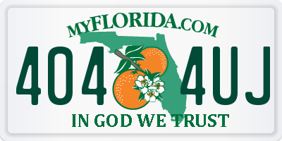 FL license plate 4044UJ