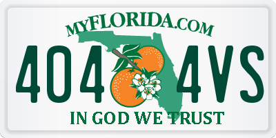FL license plate 4044VS