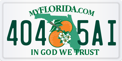 FL license plate 4045AI