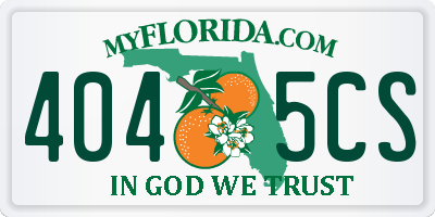 FL license plate 4045CS