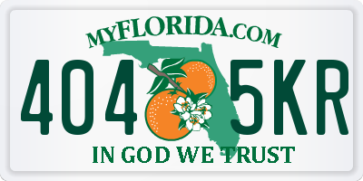 FL license plate 4045KR