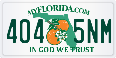 FL license plate 4045NM