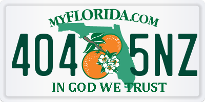 FL license plate 4045NZ