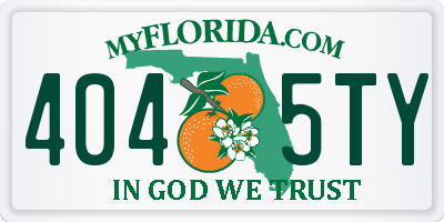 FL license plate 4045TY