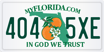 FL license plate 4045XE