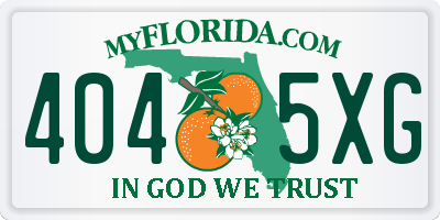 FL license plate 4045XG