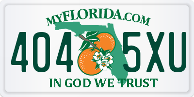FL license plate 4045XU
