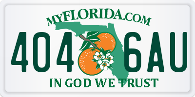 FL license plate 4046AU
