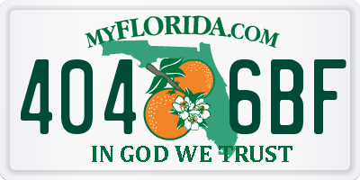 FL license plate 4046BF