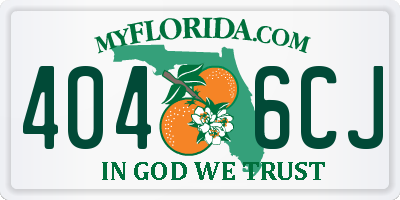 FL license plate 4046CJ