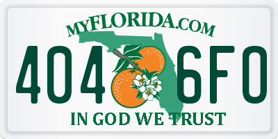 FL license plate 4046FO