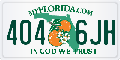 FL license plate 4046JH