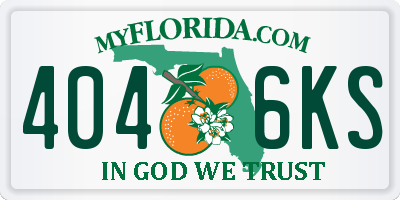 FL license plate 4046KS