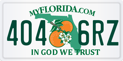 FL license plate 4046RZ