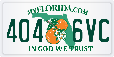 FL license plate 4046VC