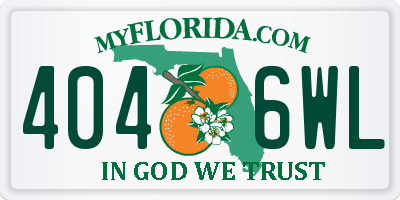 FL license plate 4046WL