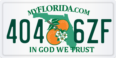 FL license plate 4046ZF