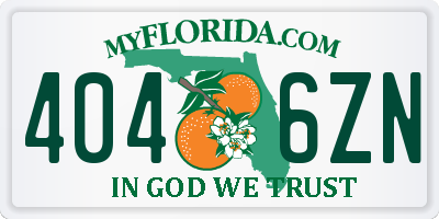 FL license plate 4046ZN