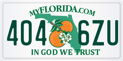 FL license plate 4046ZU