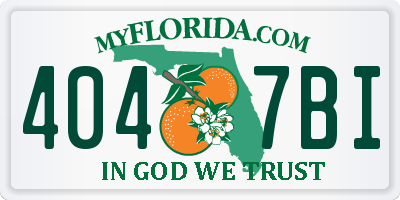 FL license plate 4047BI