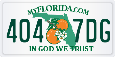 FL license plate 4047DG