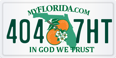 FL license plate 4047HT